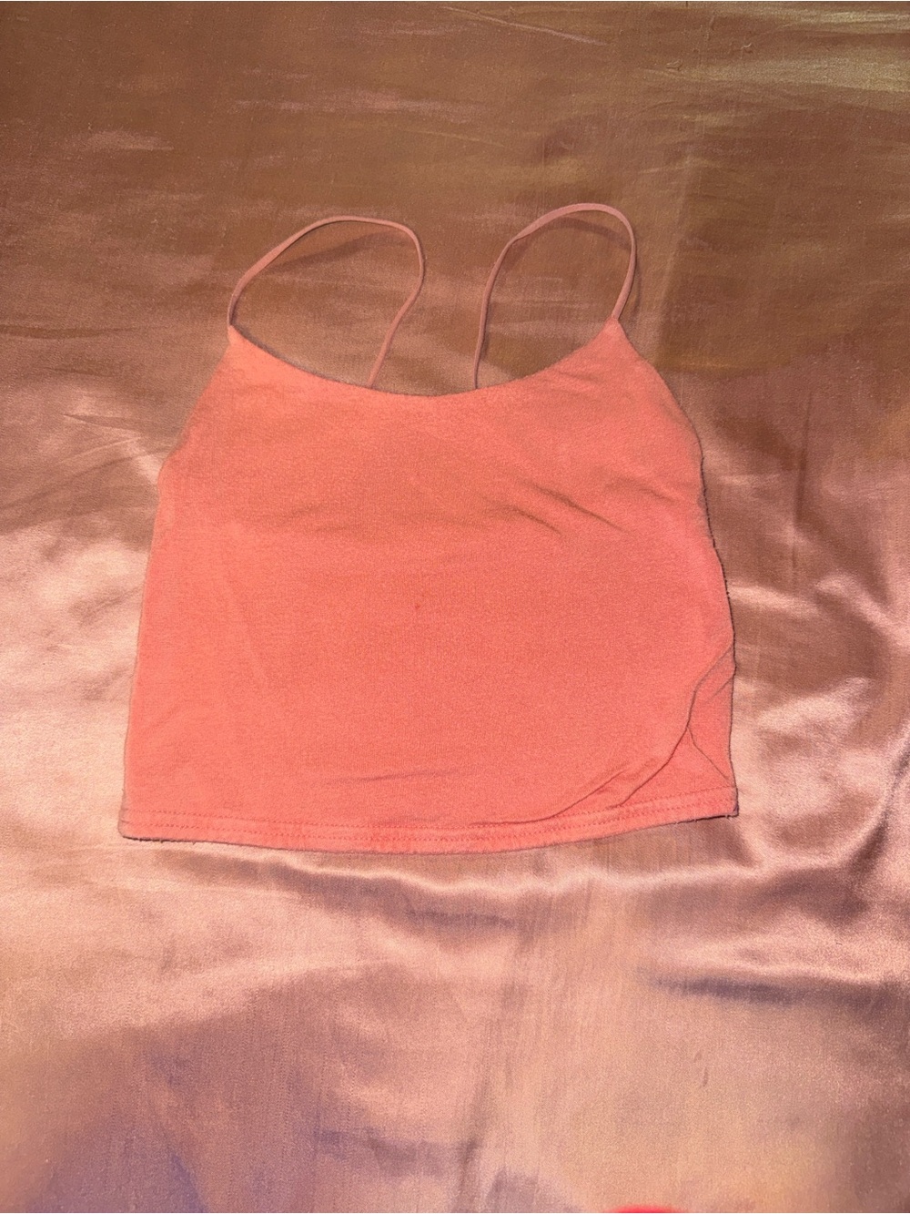 Women’s Pink Spaghetti Strap Crop Tank Top